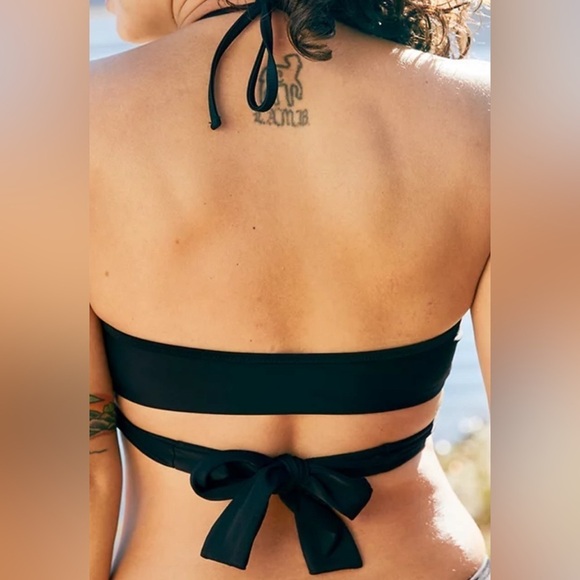 Aerie Scoop Tie Around Halter Bikini Top S - Picture 3 of 9